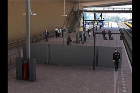 A platform at Rotterdam Centraal will be widened to provide space to separate Eurostar passengers who have passed through security screening.